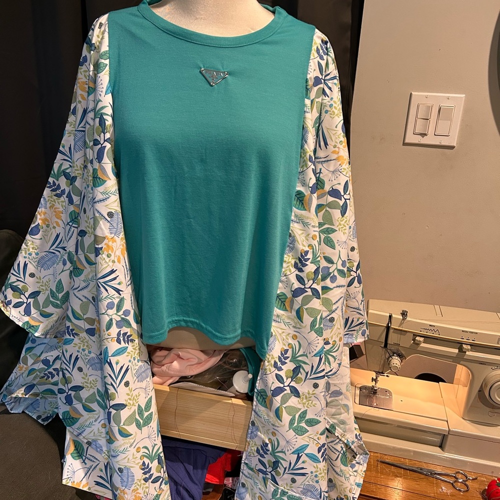 Upcycled tank, pendant and pillow case cover poncho